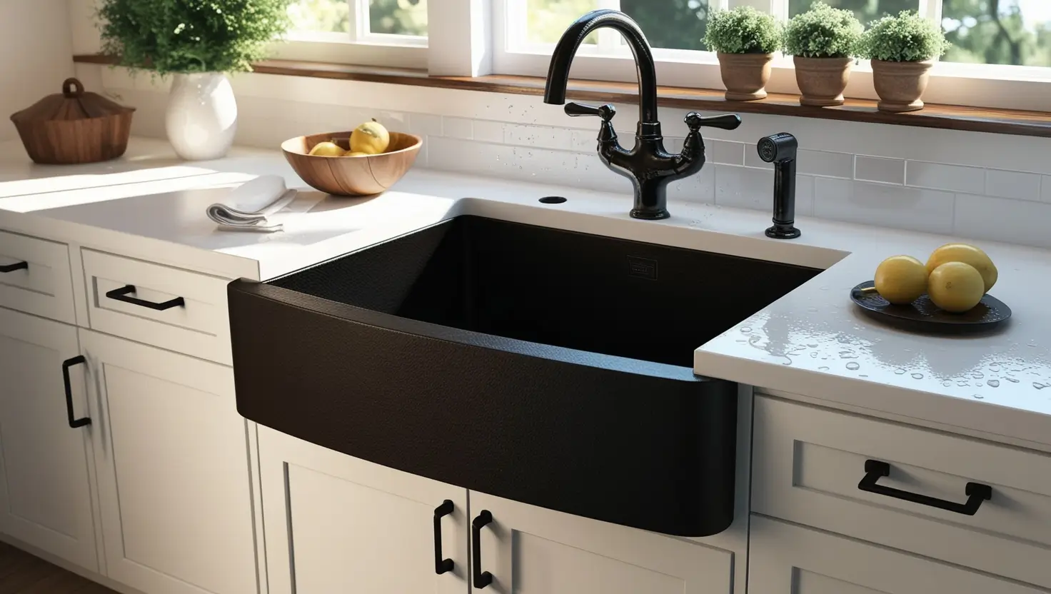 Cast iron sink